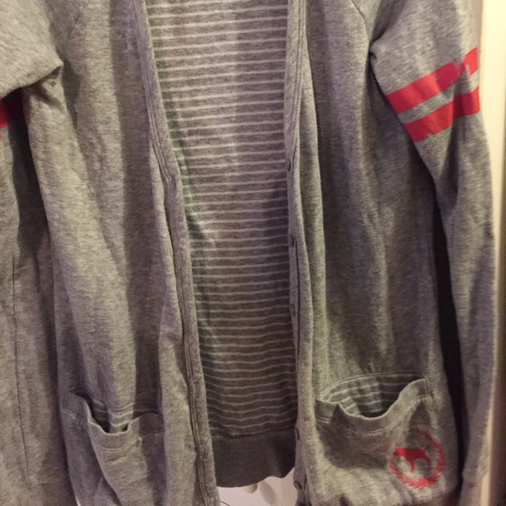 VS pink WSU sweater.
